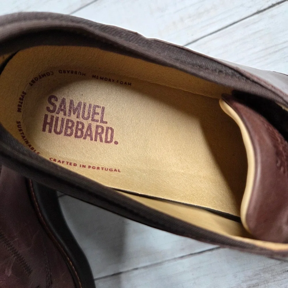 Samuel Hubbard Oxford Mens 11.5M Brown Hubbard Free M2165 Leather Comfort‎ Derby